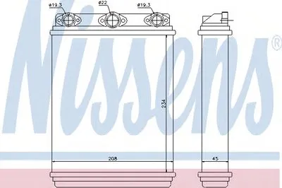 Теплообменник, отопление салона NISSENS купить