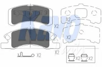 Комплект тормозных колодок, дисковый тормоз KAVO PARTS купить