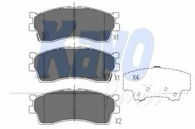 Комплект тормозных колодок, дисковый тормоз KAVO PARTS купить