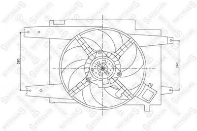 Вентилятор, охлаждение двигателя STELLOX купить