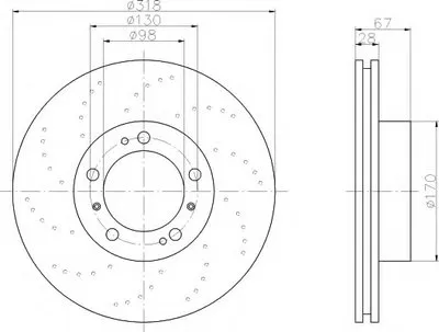 Тормозной диск PRO Carbonic Black HELLA купить