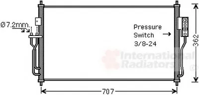 Конденсатор, кондиционер VAN WEZEL купить