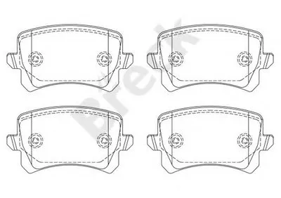 Комплект тормозных колодок, дисковый тормоз BRECK купить