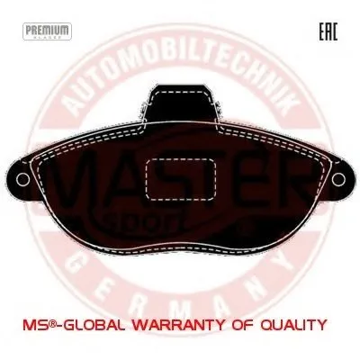 Комплект тормозных колодок, дисковый тормоз Anti-Noise MASTER-SPORT купить