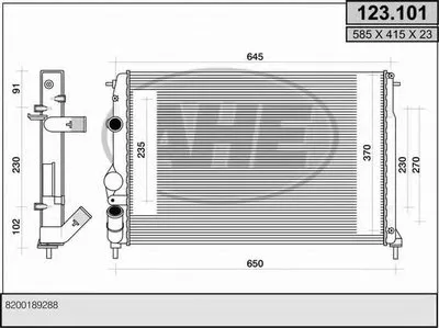 Радиатор, охлаждение двигателя AHE купить