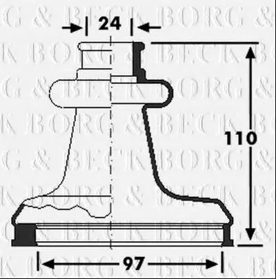 Пыльник, приводной вал BORG & BECK купить