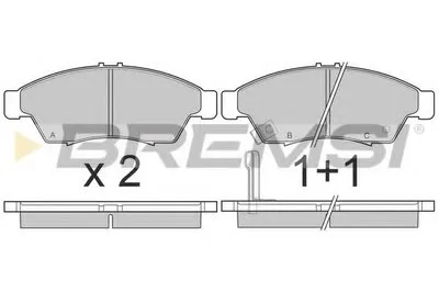 Комплект тормозных колодок, дисковый тормоз BREMSI купить