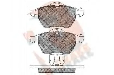Комплект тормозных колодок, дисковый тормоз R BRAKE купить
