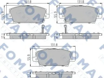Комплект тормозных колодок, дисковый тормоз FOMAR Friction купить
