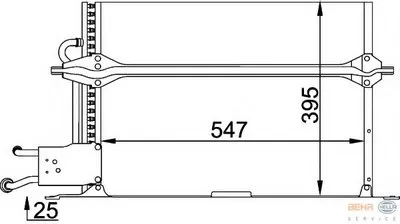 Конденсатор, кондиционер BEHR HELLA SERVICE HELLA купить