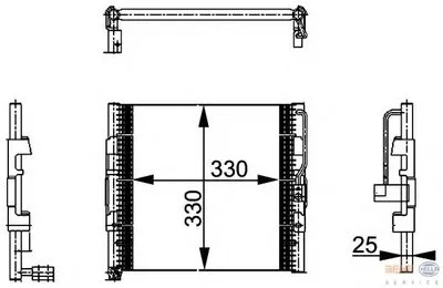 Конденсатор, кондиционер BEHR HELLA SERVICE HELLA купить