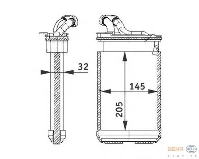 Теплообменник, отопление салона BEHR HELLA SERVICE HELLA купить