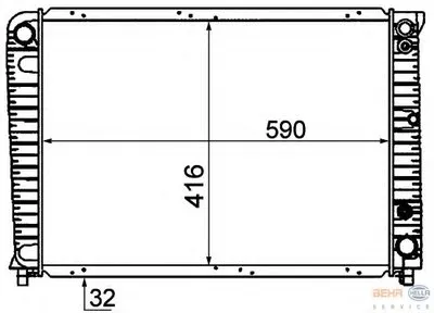 Радиатор, охлаждение двигателя BEHR HELLA SERVICE HELLA купить