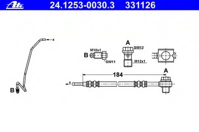 Тормозной шланг ATE купить