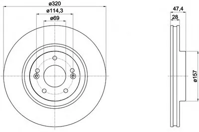 Тормозной диск PRO HELLA PAGID купить