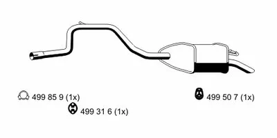 Глушитель выхлопных газов конечный ERNST купить