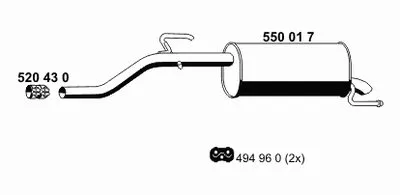 Глушитель выхлопных газов конечный ERNST купить