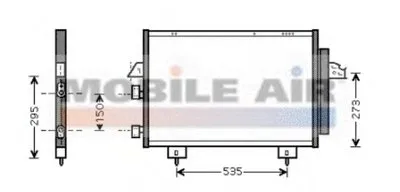 Конденсатор, кондиционер VAN WEZEL купить