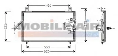 Конденсатор, кондиционер VAN WEZEL купить
