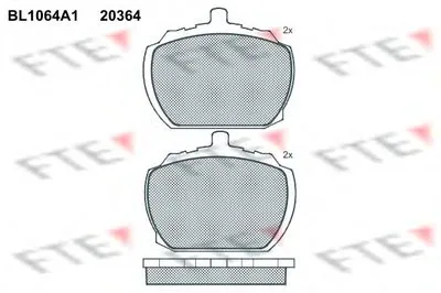 Комплект тормозных колодок, дисковый тормоз FTE купить