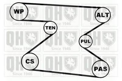 Поликлиновой ременный комплект QUINTON HAZELL купить