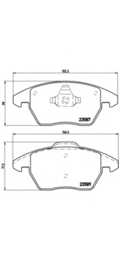 Комплект тормозных колодок, дисковый тормоз BREMBO купить