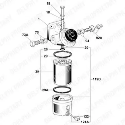 Топливный фильтр DELPHI купить