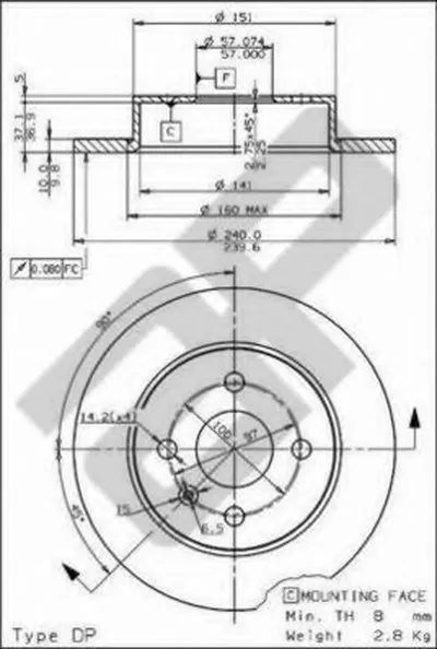 Тормозной диск AP METZGER купить