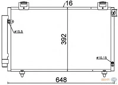 Конденсатор, кондиционер BEHR HELLA SERVICE купить
