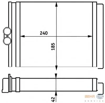 Теплообменник, отопление салона BEHR HELLA SERVICE купить