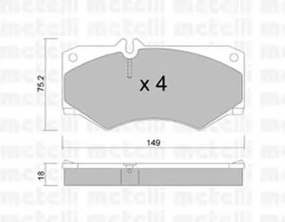 Комплект тормозных колодок, дисковый тормоз METELLI купить