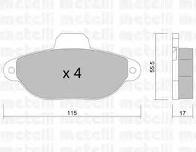 Комплект тормозных колодок, дисковый тормоз METELLI купить