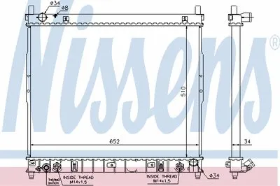 Радиатор, охлаждение двигателя NISSENS купить