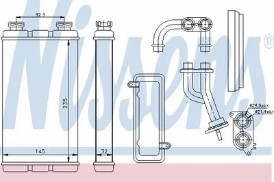 Теплообменник, отопление салона NISSENS купить