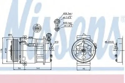 Компрессор, кондиционер NISSENS купить