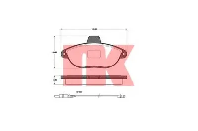 Комплект тормозных колодок, дисковый тормоз NK купить