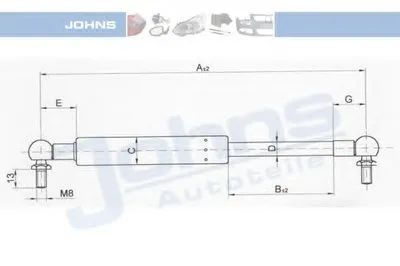 Газовая пружина, крышка багажник JOHNS купить