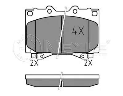 Комплект тормозных колодок, дисковый тормоз MEYLE купить