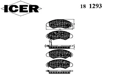 Комплект тормозных колодок, дисковый тормоз ICER купить