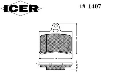 Комплект тормозных колодок, дисковый тормоз ICER купить