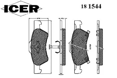 Комплект тормозных колодок, дисковый тормоз ICER купить