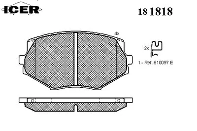 Комплект тормозных колодок, дисковый тормоз ICER купить