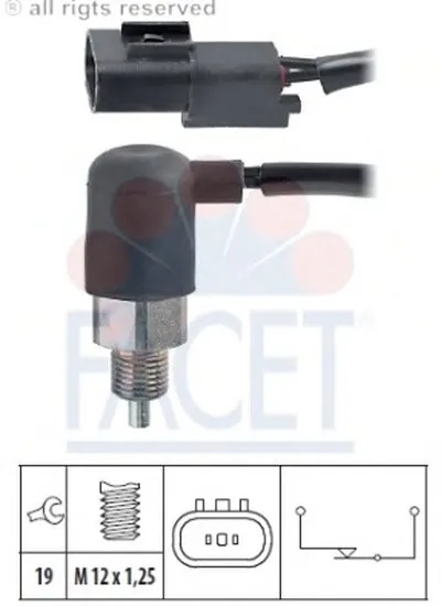 Выключатель, фара заднего хода FACET купить