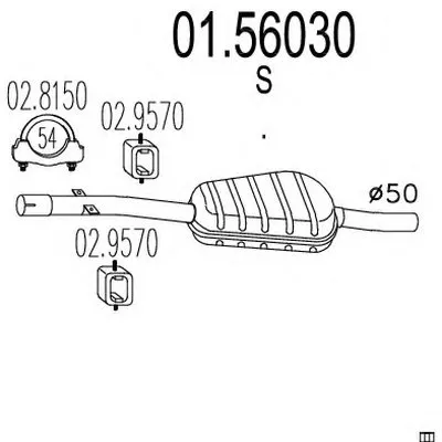 Средний глушитель выхлопных газов MTS купить