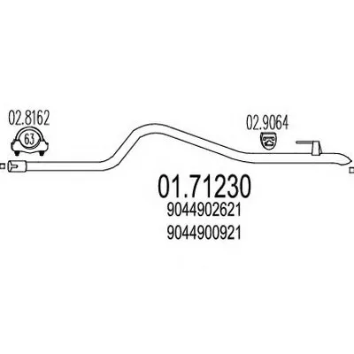 Труба выхлопного газа MTS купить