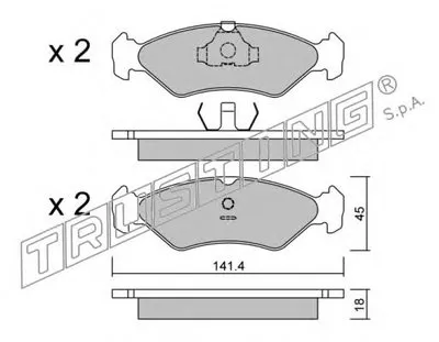 Комплект тормозных колодок, дисковый тормоз TRUSTING купить