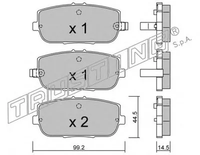 Комплект тормозных колодок, дисковый тормоз TRUSTING купить