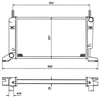 Радиатор, охлаждение двигателя NRF купить