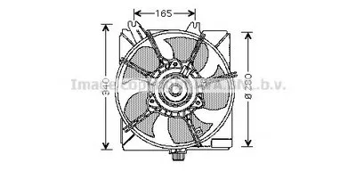 Вентилятор, охлаждение двигателя AVA QUALITY COOLING купить