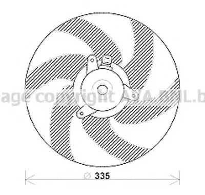 Вентилятор, охлаждение двигателя AVA QUALITY COOLING купить